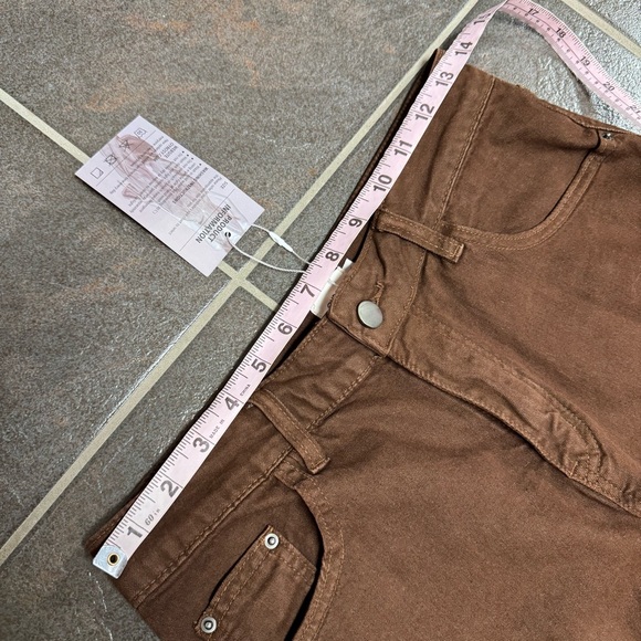 NEW Oyrosy Vintage Western Fringe Flared Jeans Brown Small - Picture 9 of 13